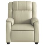 vidaXL Fauteuil de massage inclinable crème similicuir