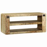 vidaXL Meuble TV Marron 80 x 32 x 36 cm Bois de manguier massif