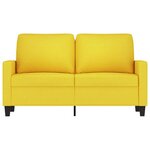 vidaXL Canapé à 2 places Jaune clair 120 cm Tissu