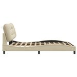 vidaXL Cadre de lit sans matelas Hvar crème 140x190 cm tissu
