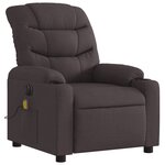 vidaXL Fauteuil de massage inclinable électrique Marron foncé Tissu