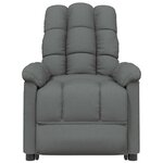 vidaXL Fauteuil électrique de massage Gris foncé Tissu