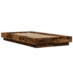 vidaXL Cadre de lit avec lumières LED chêne fumé 75x190 cm