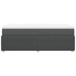 vidaXL Sommier à lattes de lit avec matelas Gris foncé 80x200 cm Tissu
