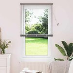 vidaXL Store de Fenêtre avec des rideaux Argenté 80 x 130 cm Aluminium