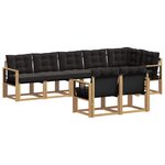vidaXL Ensemble de canapés d'extérieur 8 pc Blanc et noir