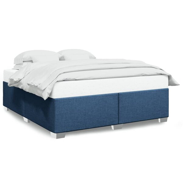 vidaXL Cadre de lit sans matelas bleu 180x200 cm tissu