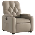 vidaXL Fauteuil inclinable électrique cappuccino similicuir