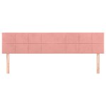 vidaXL Têtes de lit 2 Pièces Rose 80x5x78/88 cm Velours