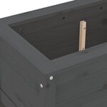 vidaXL Jardinière gris 82 5x40x39 cm bois massif de pin