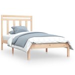 vidaXL Cadre de lit Bois massif 100x200 cm