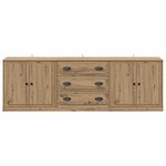 vidaXL Buffets avec tiroir 3 Pièces Chêne artisanal 70 x 35 5 x 67 5 cm