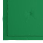 vidaXL Chaises de jardin lot de 2 et coussins vert Bois de teck massif