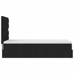vidaXL Lit ottoman avec matelas noir 100x200 cm tissu