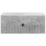 vidaXL Cabinet de chevet mural 2 Pièces Gris béton 49 x 34 5 x 20 cm
