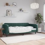 vidaXL Lit de repos vert foncé 100x200 cm velours