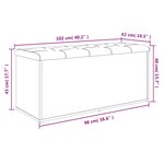 vidaXL Banc de rangement noir 102x42x45 cm bois d'ingénierie