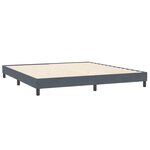 vidaXL Sommier à lattes de lit et matelas et LED gris foncé 180x210cm velours