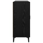 vidaXL Buffet Chêne noir 34 x 90 x 80 cm Bois d'ingénierie