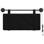 vidaXL Tête de lit suspendue Avec lumière LED Noir Velours
