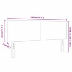 vidaXL Tête de lit LED Crème 144 cm Tissu en velours côtelé
