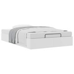 vidaXL Cadre de lit ottoman sans matelas blanc 120x200 cm similicuir
