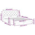vidaXL Cadre de lit sans matelas rose 140x190 cm velours