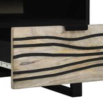 vidaXL Table basse avec tiroir Beige et Noir 80 x 54 x 40 cm