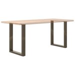 vidaXL Pieds de table à manger en forme de U  2 pièces  acier naturel  60 x (72-73) cm