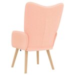 Chaise relaxante vidaXL en tissu curly rose