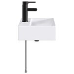 vidaXL Lavabo de salle de bains Noir Mat 39 x 30 5 x 12 5 cm métal
