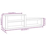 vidaXL Armoire à chaussures Sonoma gris 150x35x45 cm Bois d'ingénierie