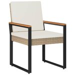 vidaXL Ensemble de meubles d'extérieur 3 Pièces Beige et blanc crème