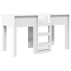 vidaXL Lit Superposé pour Enfants Blanc 75 x 190 cm Bois d'ingénierie