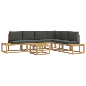 vidaXL Ensemble de canapés d'extérieur 5 Pièce Blanc et anthracite