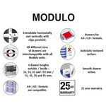 Module De Classement Modulo Office 10 Tiroirs Fermés - Granit - Exacompta