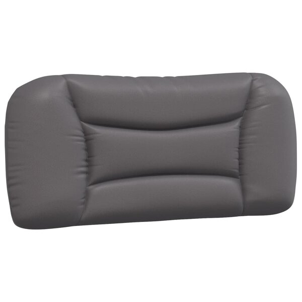 vidaXL Coussin de tête de lit Hvar gris 90 cm similicuir