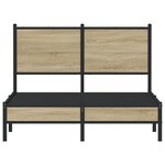 vidaXL Cadre de lit en métal sans matelas chêne sonoma 120x200 cm