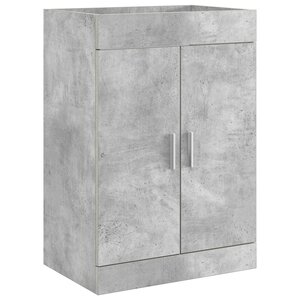 vidaXL Meuble sous lavabo de salle de bain Gris béton