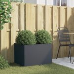 vidaXL Jardinière anthracite 62x47x46 cm acier