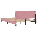 vidaXL Cadre de lit sans matelas Hanko rose 120x200 cm velours