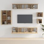 vidaXL Ensemble de meubles TV 8 Pièces Chêne sonoma Bois d'ingénierie