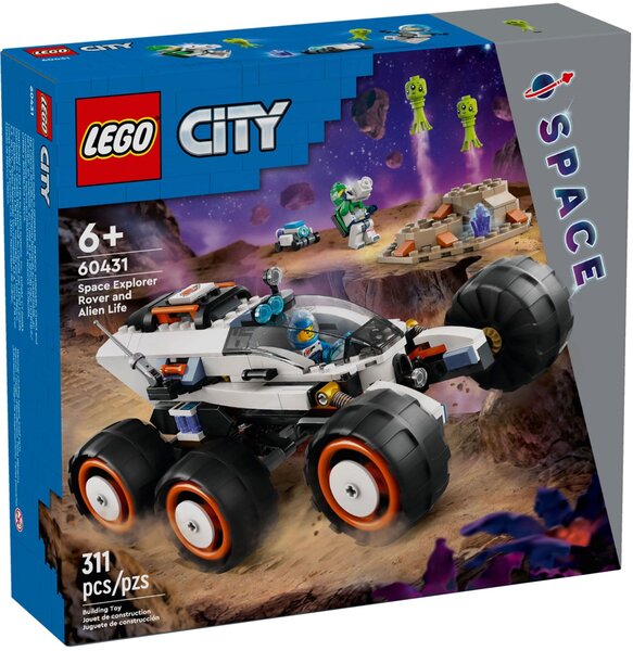LEGO City - Rover d'Exploration Spatiale et Vie Extraterrestre - 60431 : Aventure Cosmique pour Enfants