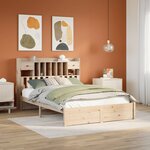 vidaXL Lit bibliothèque sans matelas 150x200 cm bois massif de pin