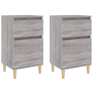 vidaXL Tables de chevet 2 Pièces sonoma gris 40x35x70 cm