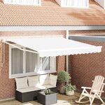 vidaXL Auvent Blanc 3 x 2 5 m Polyester et métal