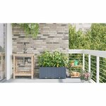 vidaXL Pots de jardin Gris clair 80 x 40 x 37.5 cm Acier