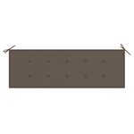 vidaXL Banc de jardin 3 places avec coussin 150 cm Bois d'eucalyptus