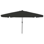 Parasol de jardin vidaXL avec des lumières LED ø395x245 cm Noir