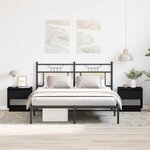 vidaXL Table de nuit avec tiroir 2 Pièces Chêne noir 45 x 34 x 44 cm